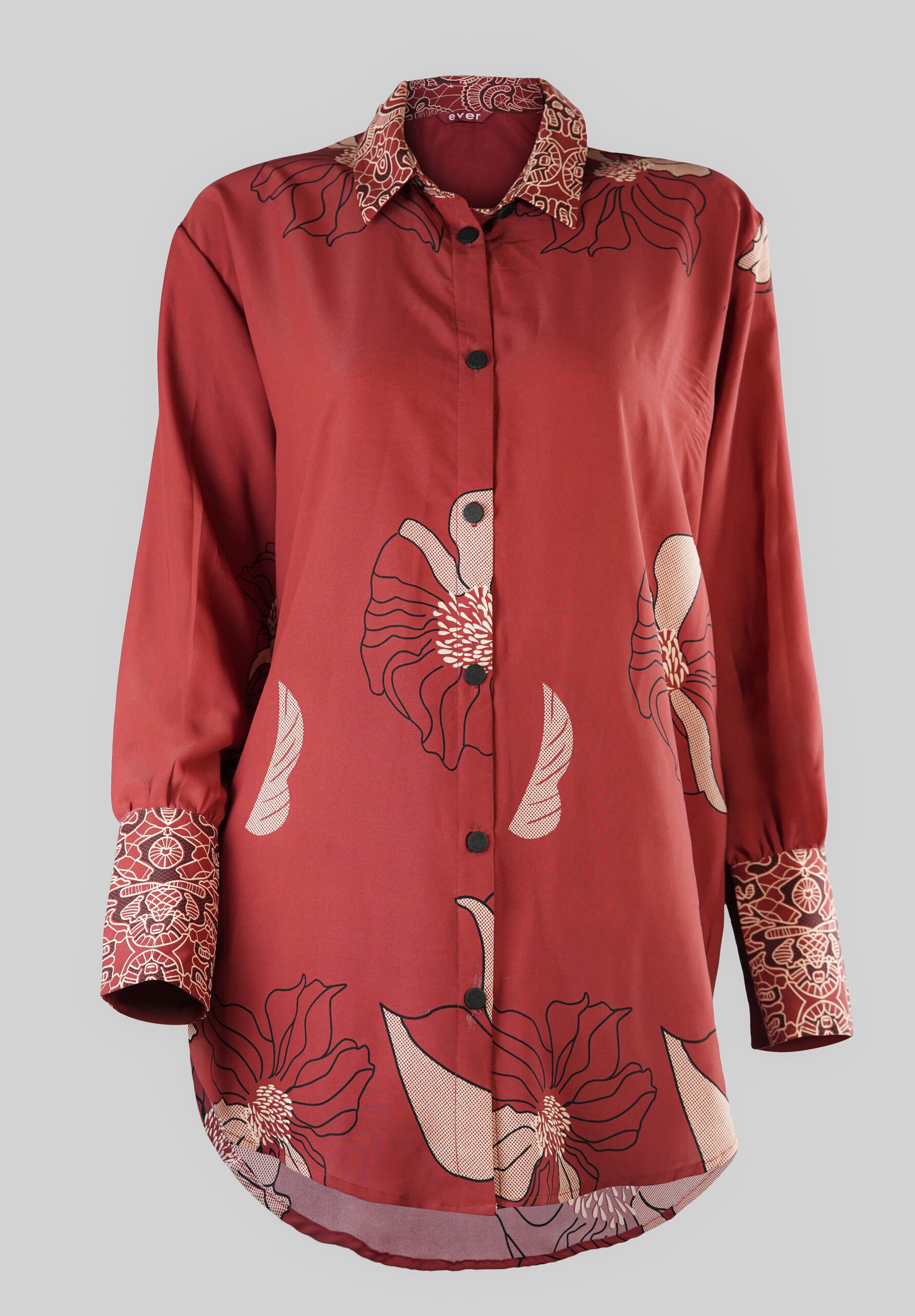 Crimson Petal Loose Shirt