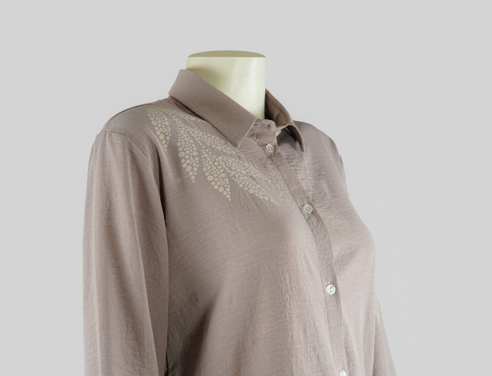 Ash Leaf Beige Printed Shirt