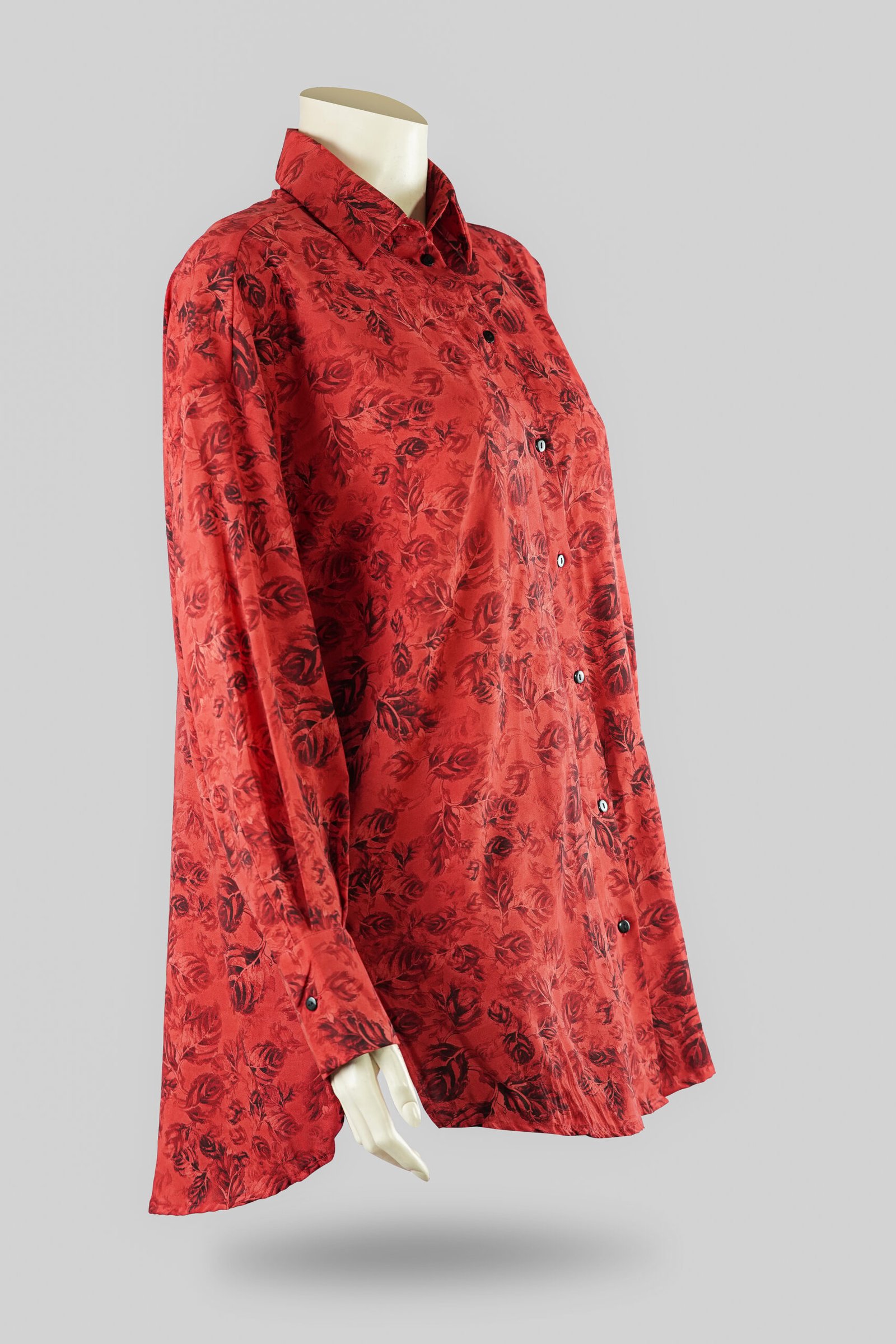 Scarlet Bloom Loose Shirt