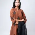 Amber Noir Embroidered Three-Piece Set