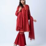 Maroon Gold Royale Sharara Set