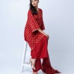 Maroon Gold Royale Sharara Set