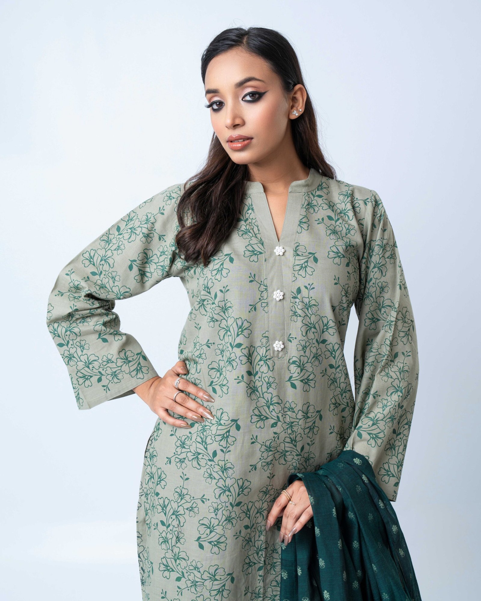 Emerald Grace Cotton Shalwar Kameez