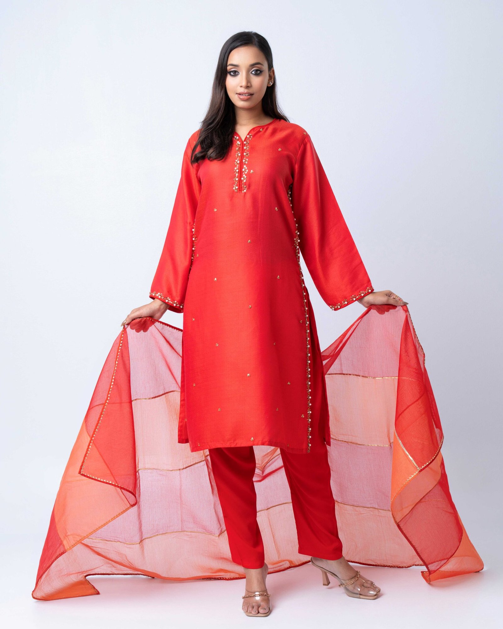 Sunset Ember Elegance Salwar kameez