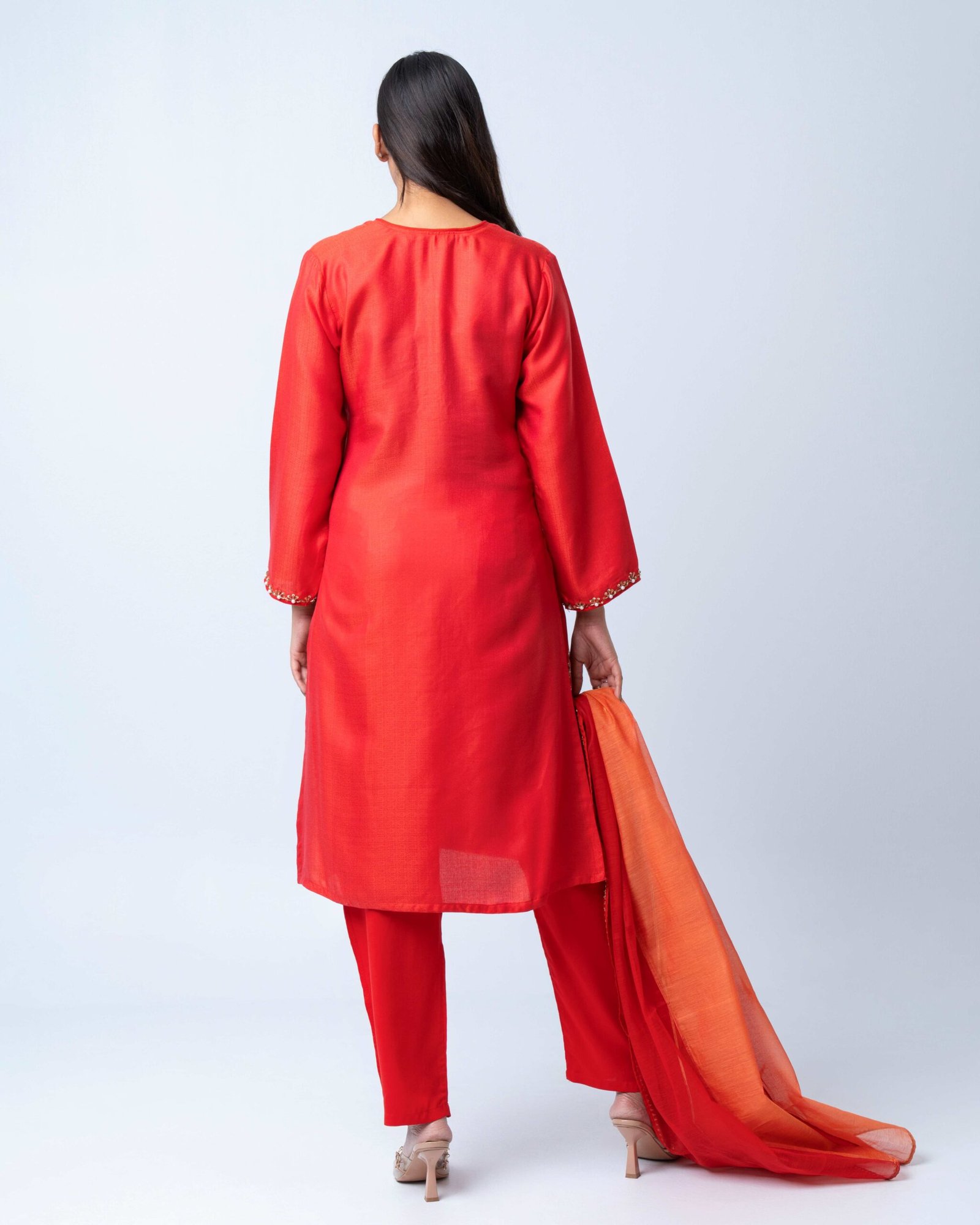 DSC02854 Sunset Ember Elegance Salwar kameez
