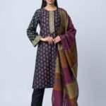 Midnight Bloom Ensemble Jacquard Salwar Kameez