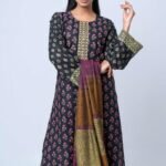 Midnight Bloom Ensemble Jacquard Salwar Kameez