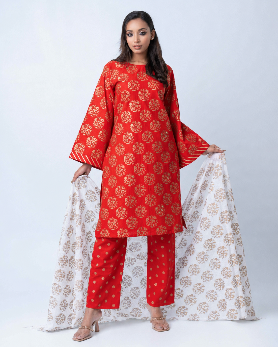 EVER BD Privacy: Public Coral Gold Heritage Ensemble Selwar Kamiz