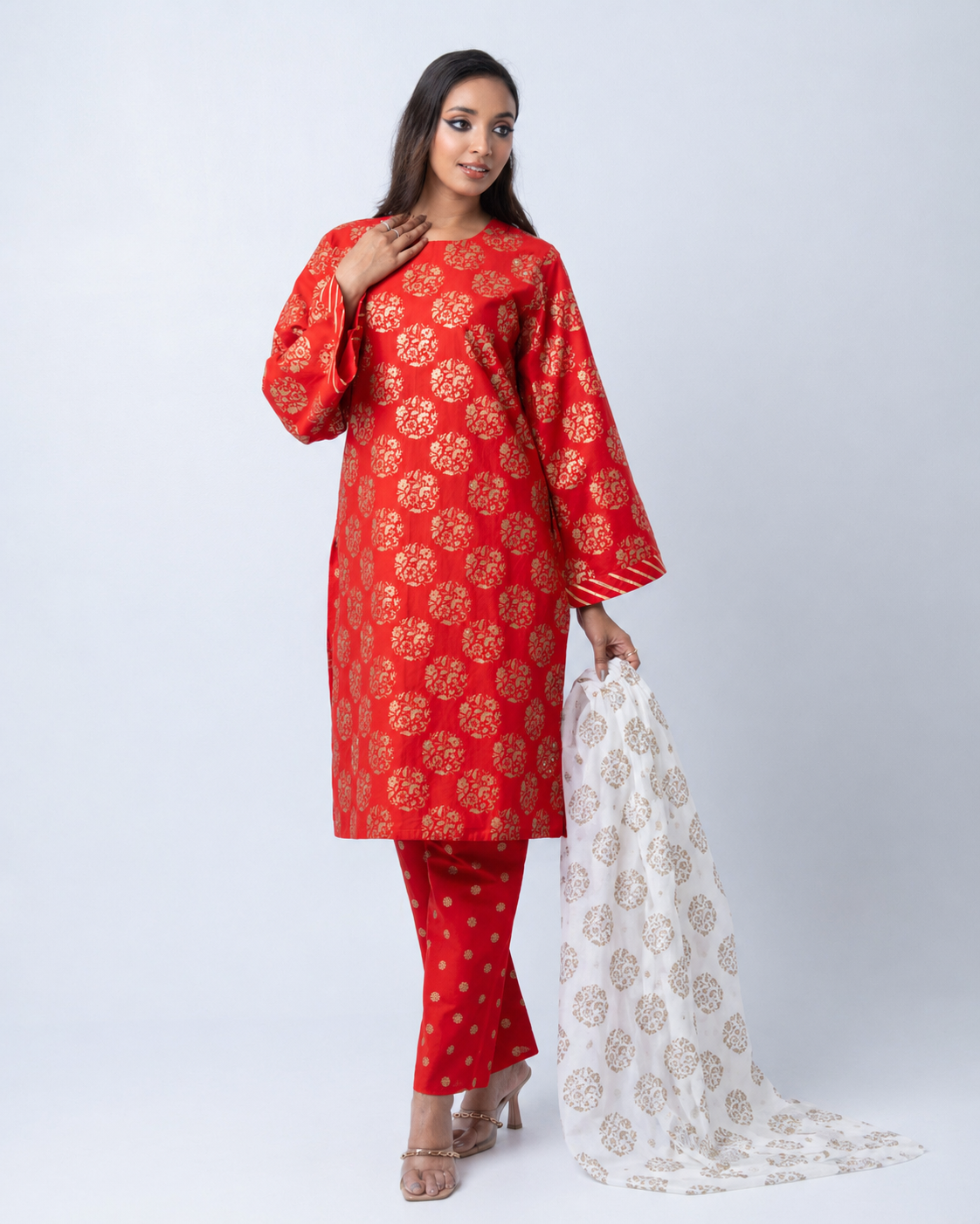 EVER BD Privacy: Public Coral Gold Heritage Ensemble Selwar Kamiz