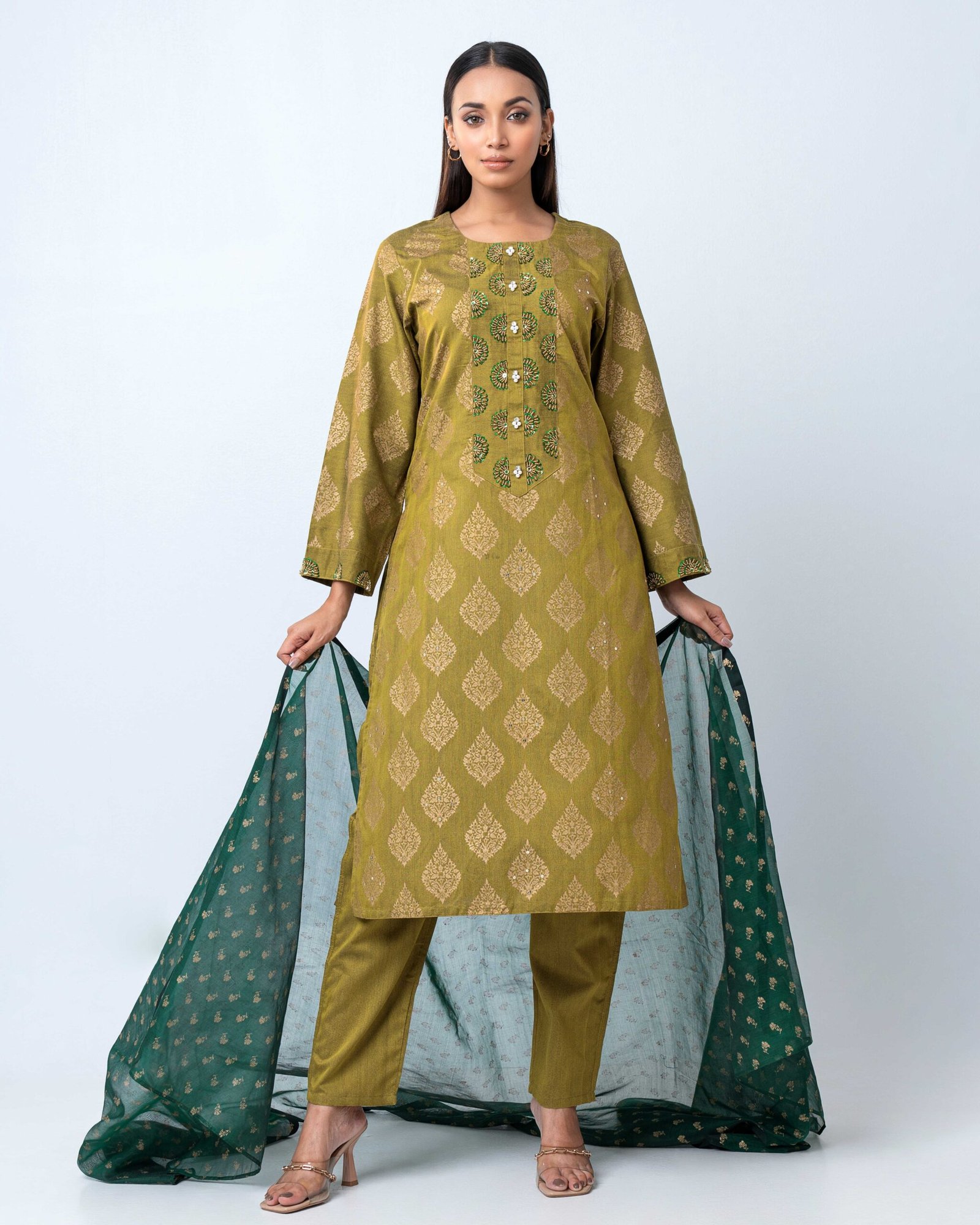 Olive Royale Shalwar Kameez