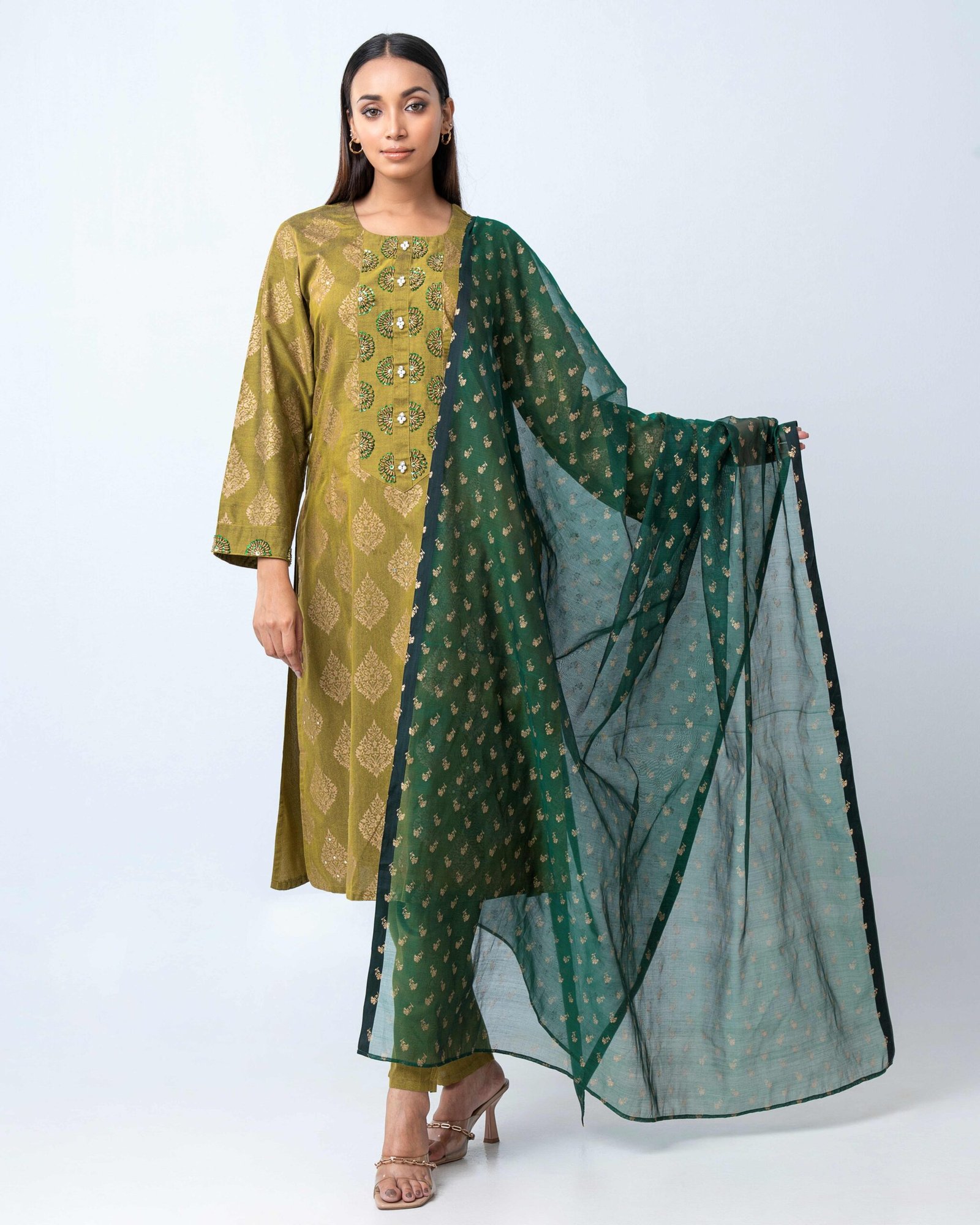 Olive Royale Shalwar Kameez