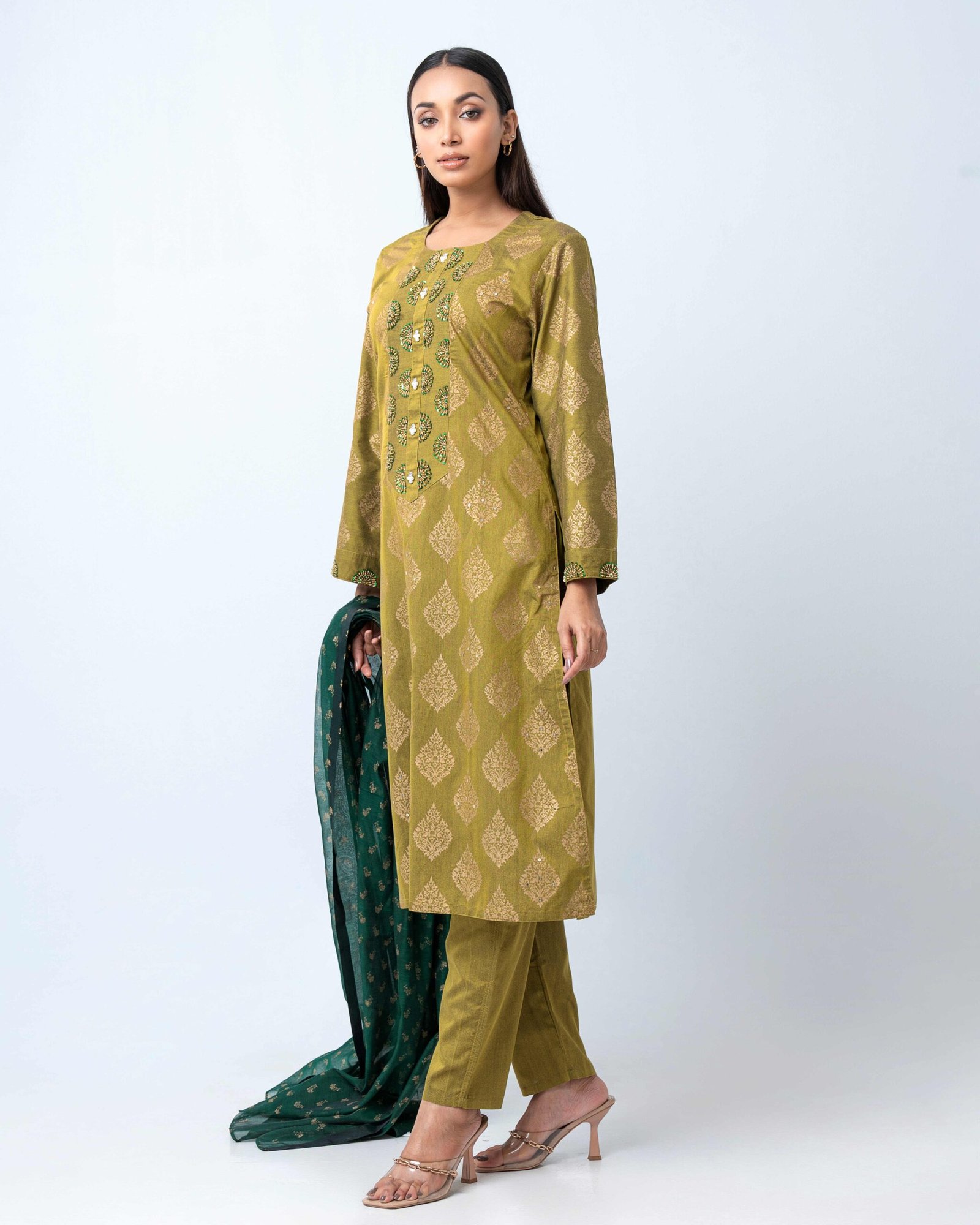 Olive Royale Shalwar Kameez