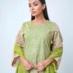 Lime Gold Shalwar Kameez