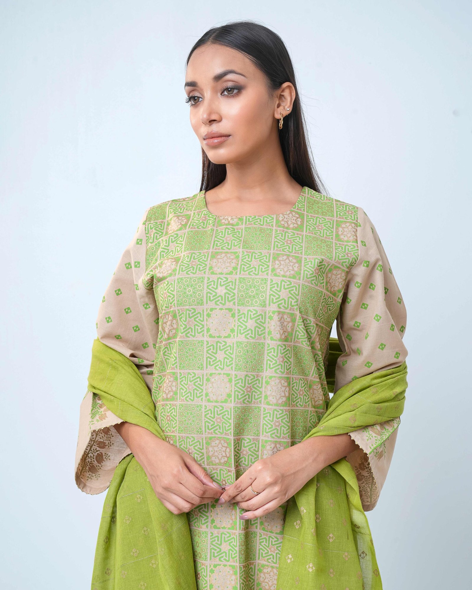 Lime Gold Shalwar Kameez
