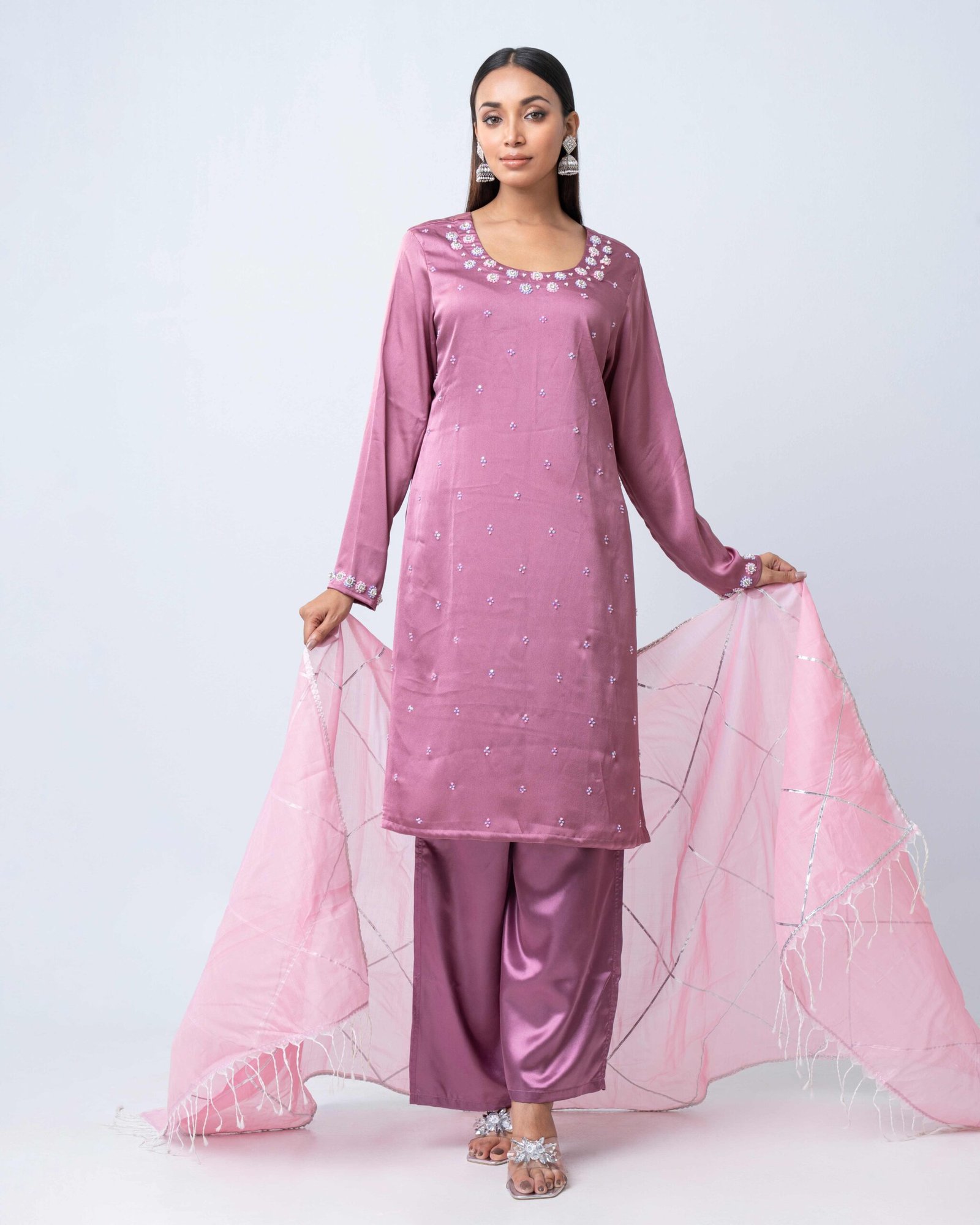 Ever_Shalwar kameez_DSC02395 Pink Moon Handcrafted Shalwar Kameez