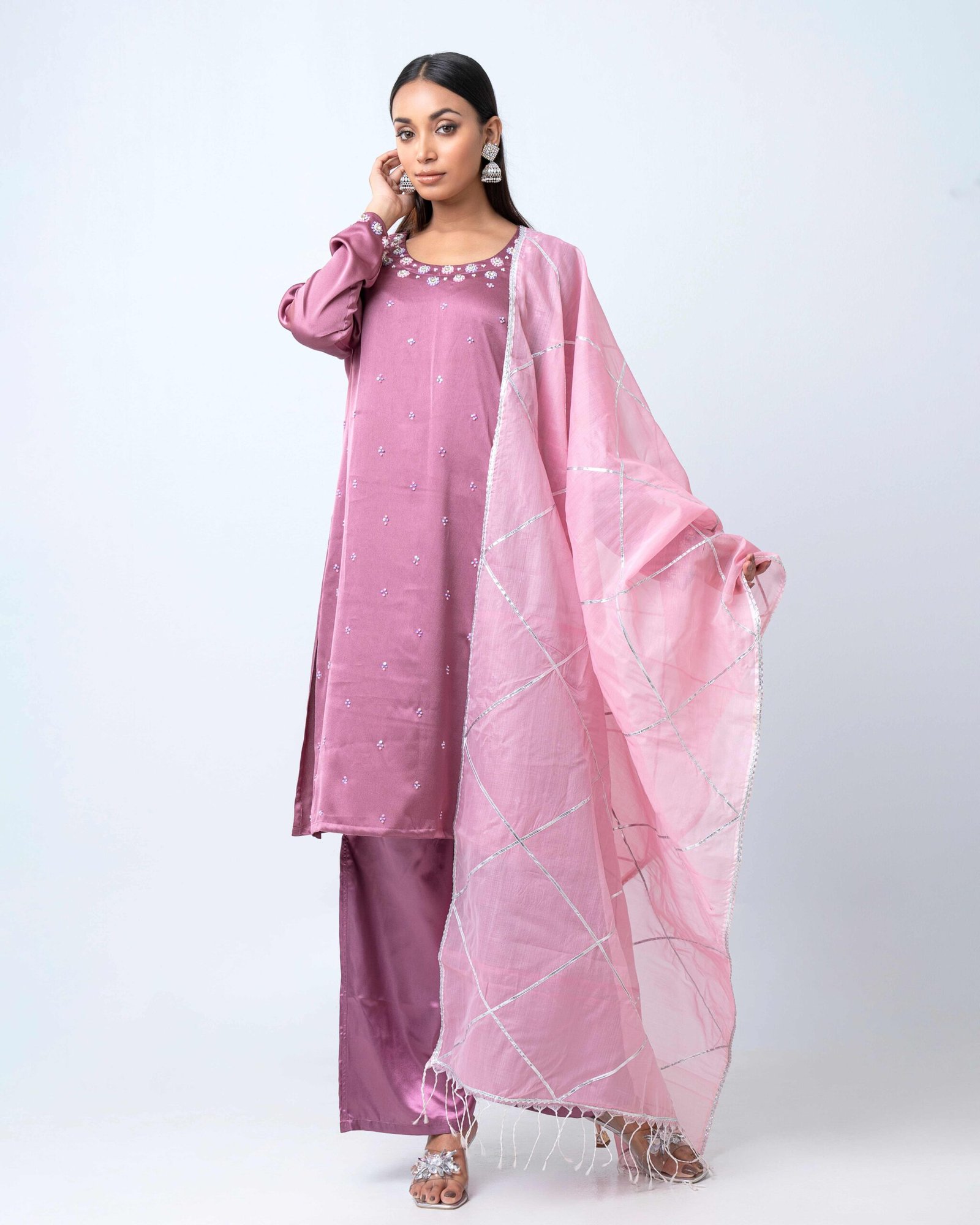 Pink Moon Handcrafted Shalwar Kameez