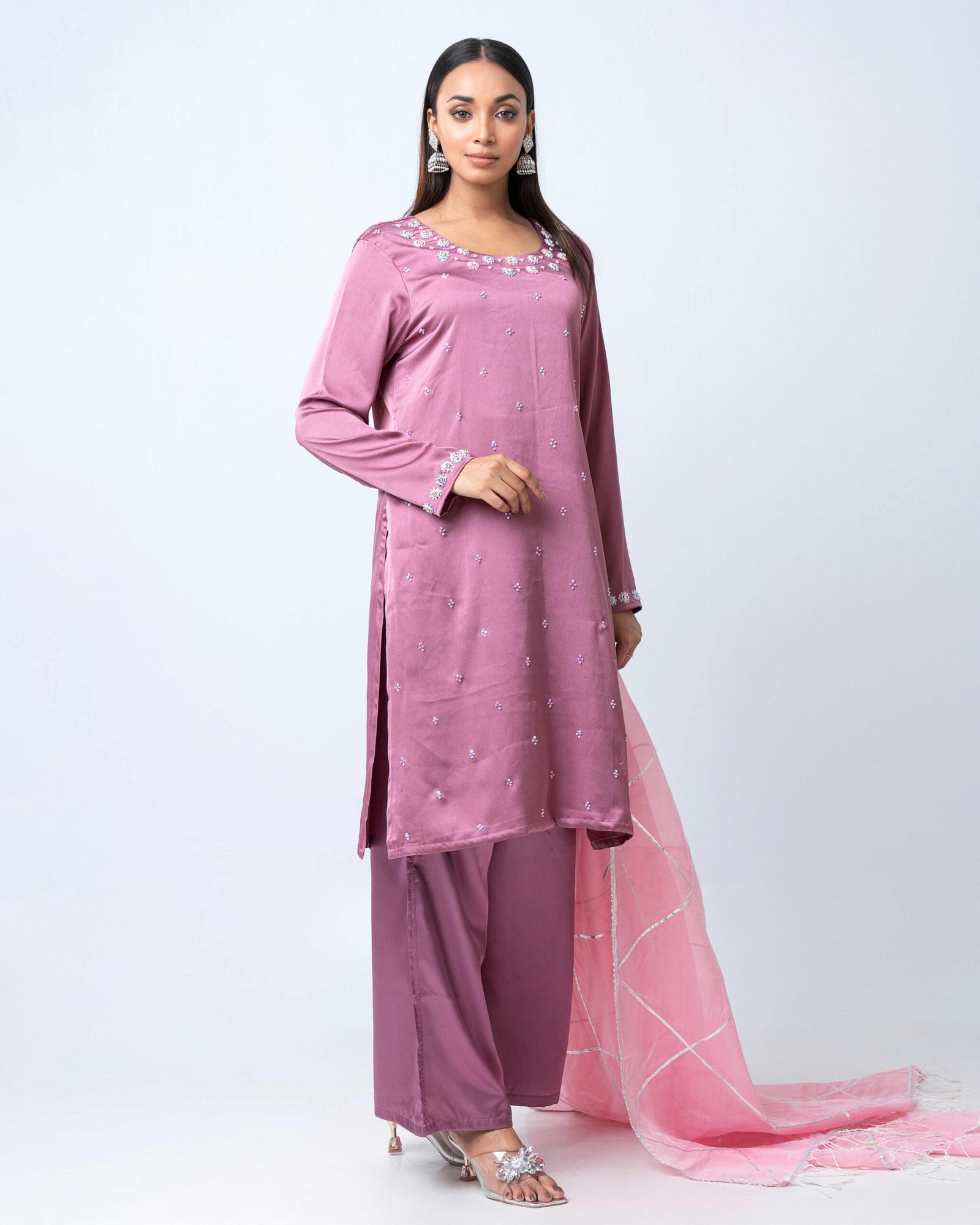 Ever_Shalwar kameez_DSC02423 Pink Moon Handcrafted Shalwar Kameez