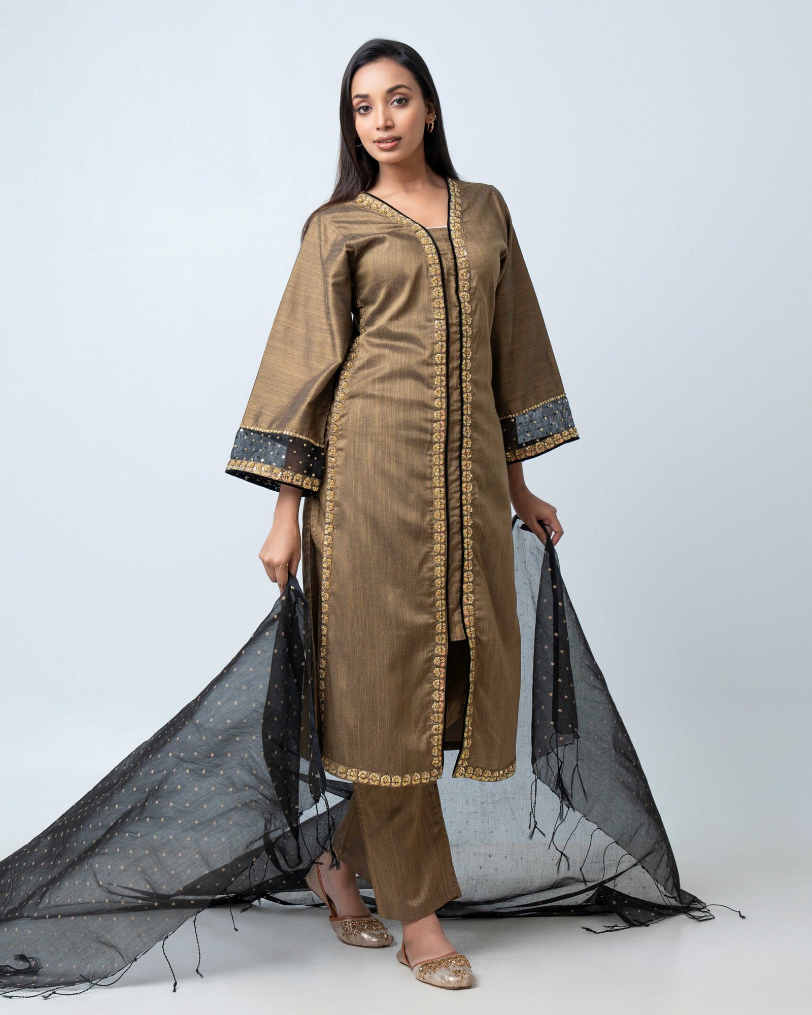 Golden Noir Shalwar Kameez