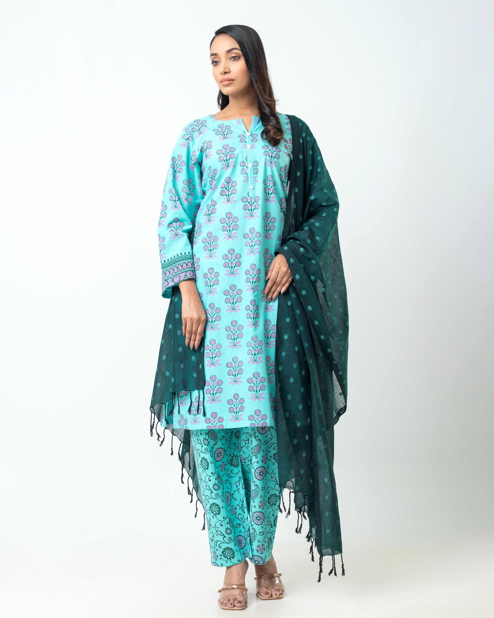 Aqua Bloom Shalwar Kameez