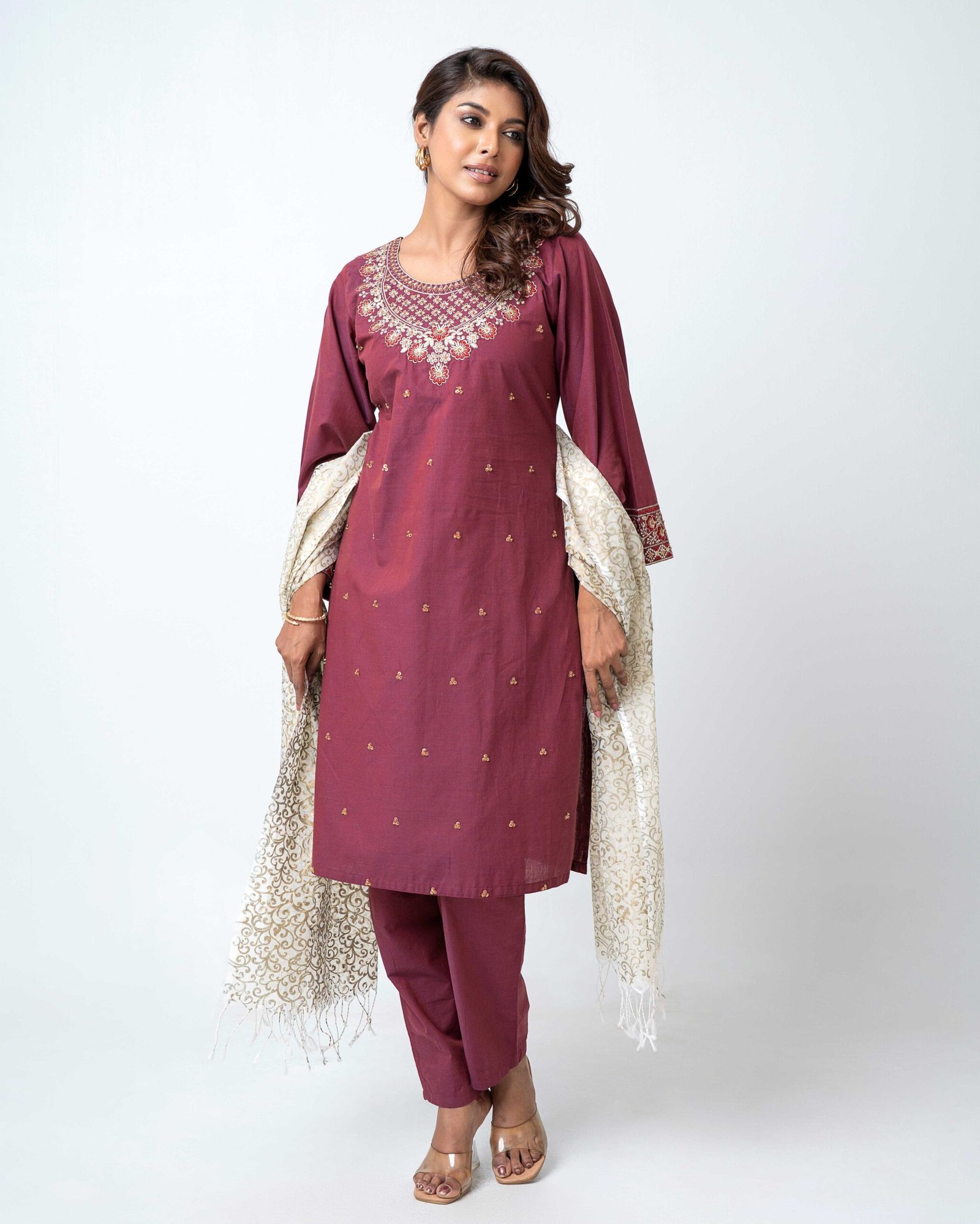 Mulberry Gold Shalwar Kameez