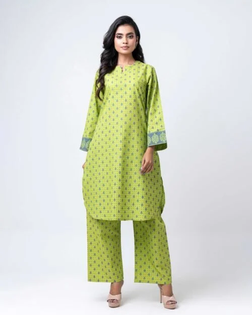 Lime Bloom Kurta Set